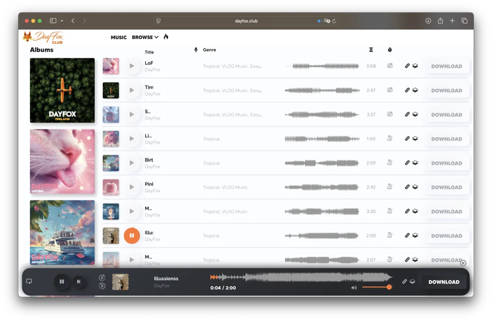 DayFox Club Platform